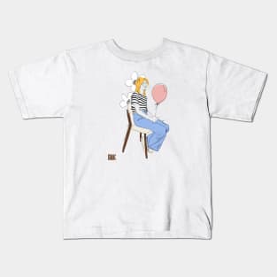 Girl with a baloon Kids T-Shirt